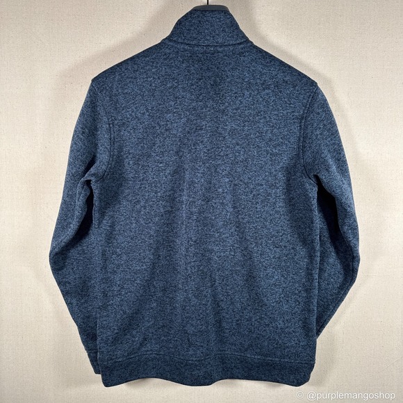 Eddie Bauer Snap Mock Neck Pullover Sweater | Blue Heather | Mens | MEDIUM - Picture 9 of 9